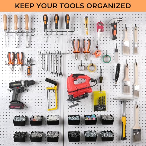 INCLY 300PCS Extra Thick Pegboard Accessories Set with Bins & Peg Locks