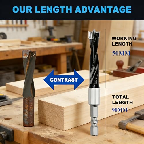 2-Pack 7/16 Inch Forstner Drill Bit Carbide Tipped Woodworking Hinge Cutter - size: 7/16"