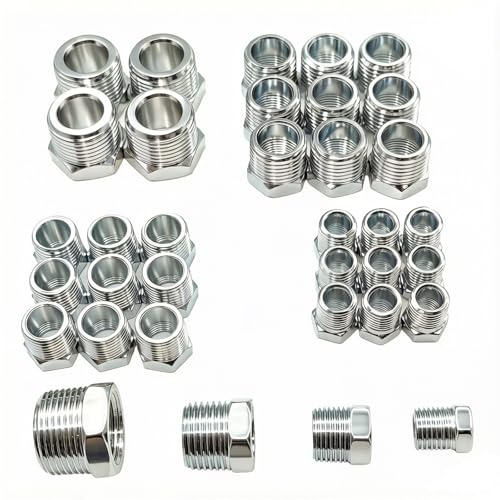 NPT Bushing Assortment,1/4 to1/8,3/8 to1/4,1/2 to3/8,3/4 to1/2