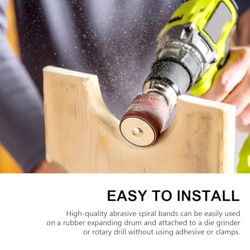 32 Pack Spindle Sander Sleeves, 2”Length, 1/2”,3/4”,1”,1-1/2” Diameter Sanding Sleeves Set for Drill,40 80 120 240 Grit - size: Length: 2''(sanding sleeves)