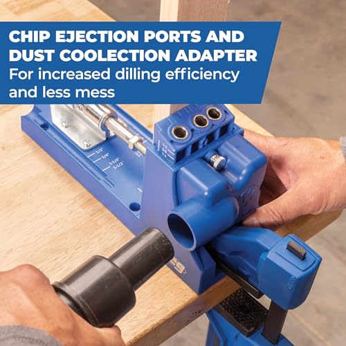 Kreg K4 System - With R3 Jig, Drilling Guide & Dust Collection - Adjustable, Versatile Jig - Create Rock-Solid Joints - For Materials 1/2" to 1 1/2" Thick - K4SYSTEM