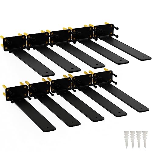 12 Inch Shelf Brackets, 10 Pack Floating Shelf Bracket, 1/5" Thick - size: 12 Inch, style: 10 Pack