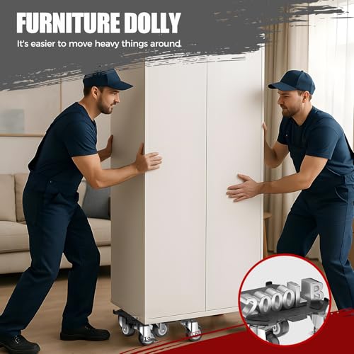 Kavlium Heavy Duty Furniture Dolly,5-Wheel Furniture Movers,6 Inch - color: Black, size: 6in