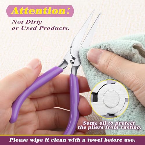 SPEEDWOX Flat Nose Pliers for Jewelry Making Serrated Jaw Pliers Mini Duck Bill Plier Bracelet Bending Plier Jewellery Making Tool Beading Flat Wire Plyer for Wire Wrapping Bending Ring Opening - style: Flat Nose Pliers Serrated Jaws