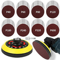 Pomsare 5 Inch Upgraded Hook and Loop Backing Pad with 80PCS Sanding Discs, Angle Grinder Attachments with 5/8-11, Drill Sanding Pad for Wood Polishing(40/60/80/120/180/240/320/600 Grit) - style: Reinforced 5 Inch 83 PCS