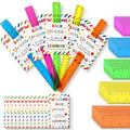 50 Set 12 Inch Clear Plastic Rulers with Back to School Welcome Cards