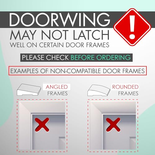 Portable Door Lock for Pets & Childproofing. No Adhesives, No Door Damage. Adjustable Cat Door Latch for Baby Proofing. Let Cats in, Keep Kids & Dogs Out. Baby Door Lock & Cat Door Holder