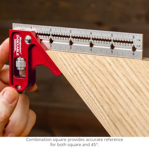 Woodpeckers inDexable Square System, Deluxe Mini Set, Feature Packed Woodworking Square - Includes 3 Blades & 4 Heads & 4 Rack-Its - color: Mini, style: Deluxe