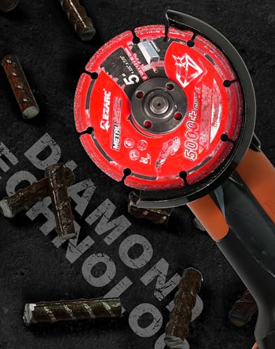 EZARC Diamond Cutting Wheel 5'' x 7/8 Inch for Metal, Cut Off Wheel with 5000+ Cuts on Rebar, Steel, Iron and INOX - style: 5 x 7/8 Inch