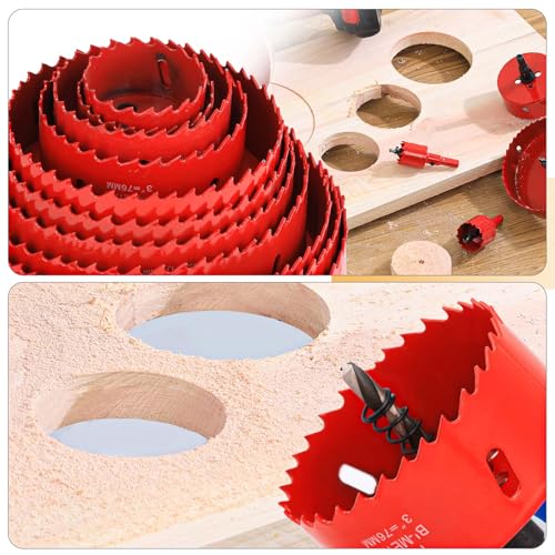 4 in. Bi-Metal Hole Saw Drill Bit - General Purpose Saw for Wood, Plywood, Cornhole, Ceiling, and Drywall - Includes Arbor & Pilot Bit - size: 4"(102mm)