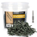 Deck Screws #8 x 1-1/4’’, T25 Star Torx Drive Flat Head Wood Screws, Green, 5lb - color: Green, size: 8X1-1/4’’