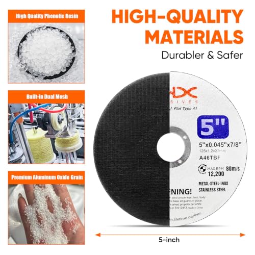 THX 5 Inch Cut Off Wheel,Long-Lasting Thin Cutting Wheel,28Pack - size: 5" x 0.045" x 7/8"