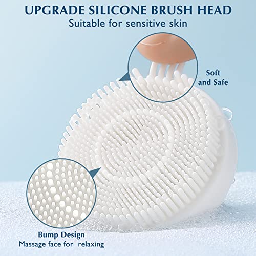 COSLUS Facial Cleansing Brush Face Scrubber, 2-in-1 Rotating Design - color: Blue
