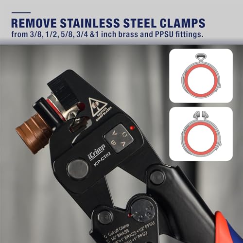 iCrimp PEX Removal Tool for F2098 Stainless Steel Clamps&F1807 Copper Rings