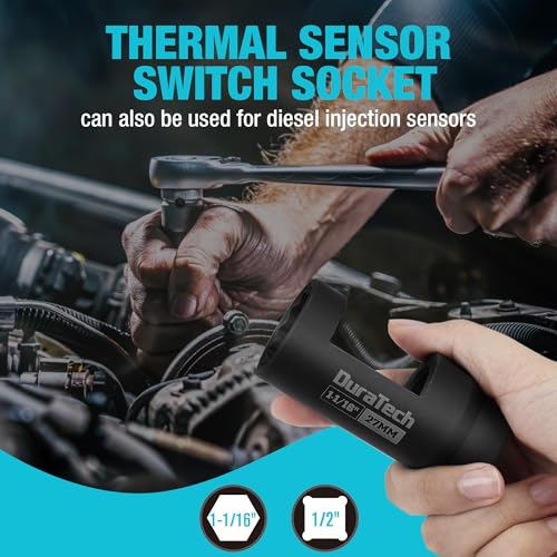 DURATECH 7PCS O2 Oxygen Sensor Socket Set with Storage Case - size: 7pcs