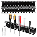 3 Pcs Screwdriver Holder Wall Mount with 23 Holes, Heavy Duty