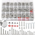 M3 M4 M5 M6 Hex Head Bolt Kit with Nylon Lock Nuts, 858Pcs - size: C. M3 M4 M5 M6