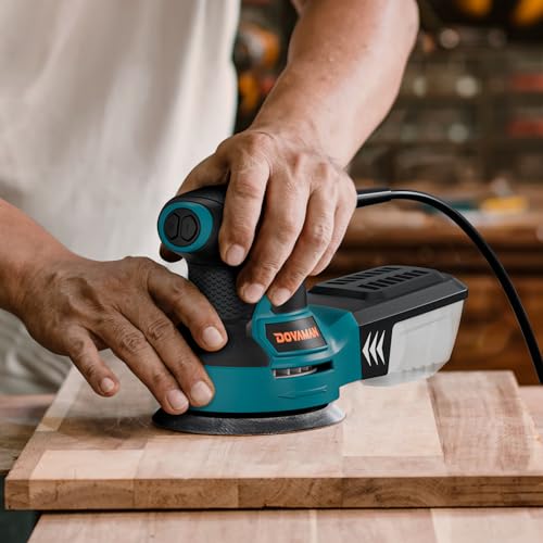 DOVAMAN Orbital Sander, Up to 13000 rpm, 3A Random Orbit Sander, - color: A-blue