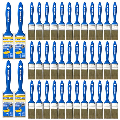 King Origin 1.5 Inch Paint Brush Set, 40 PCS 1-1/2 Inch (38mm) - color: 40 Pack, 1.5 Inch