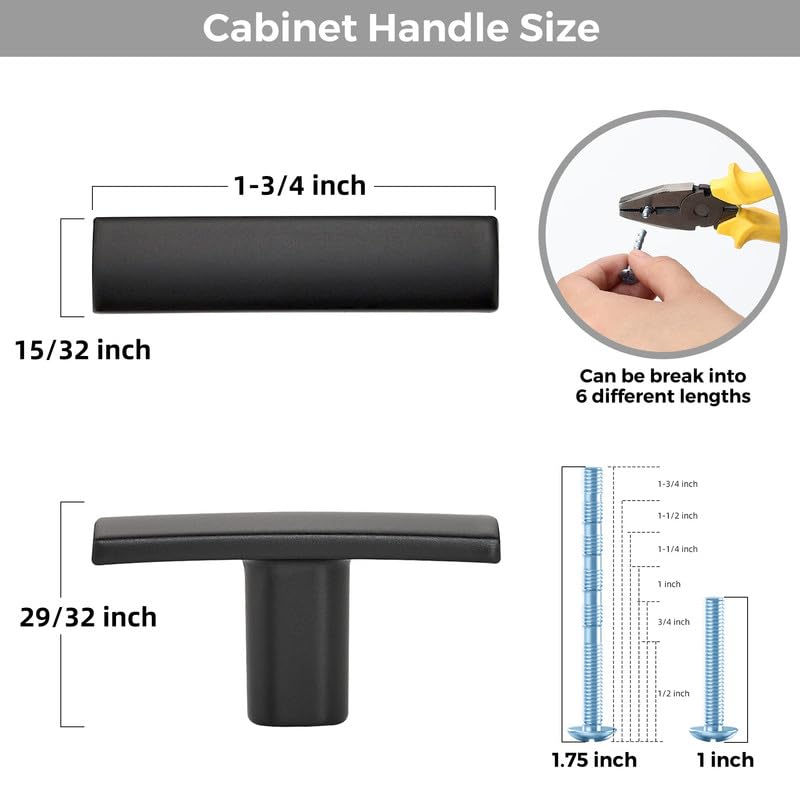3 Pack Black Cabinet Knobs, 2in Length Curved Bar Drawer Pulls | Single Hole Grip, Stainless Steel Build, Kitchen Cabinet Restyle, For Drawers, Dressers, Cupboards, Closet Doors - color: Matte Black, size: 3 Pack, style: Curved