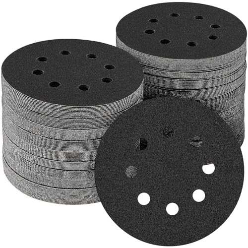 100PCS 5 Inch Sanding Discs 80 Grit Random Orbit Sander Sandpaper - style: Silicon Carbide