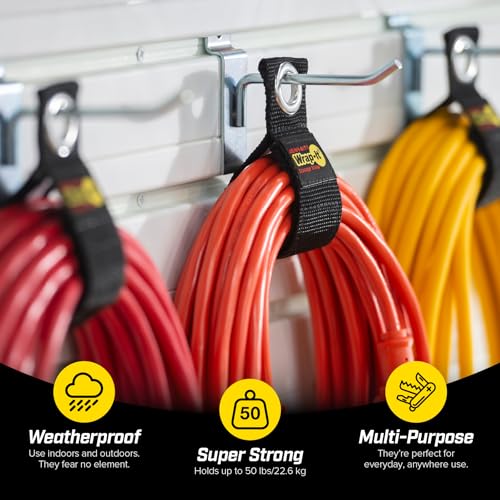 Heavy-Duty Wrap-It Storage Straps, 10-inch (6 Pack) - size: 10" (6-Pack)