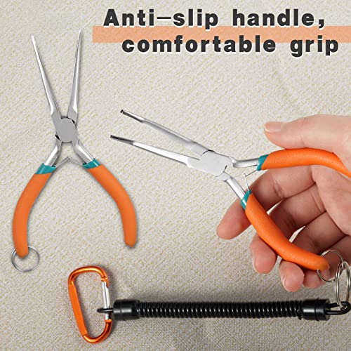 Mini Pliers Set - Straight, Bent & Needle Nose Pliers for Jewelry Making & Small Object Gripping - style: Bent & Straight Needle Nose Plier
