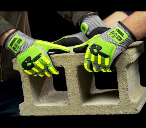 MAGID T-REX HPPE Construction Impact Gloves, ANSI Level A5, 2 Pair - size: 11/XXL, style: 2 Pair