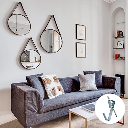117Pcs Picture Hangers, 3 Size Picture Hooks Including 30/50/100lbs, Picture Hanging Kit, Professional Plaster Picture Hanging Kit for Wooden Wall or Drywall(50 Hangers+ 67 Nails) - size: Silver 30-100 lbs