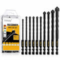 10Pcs Wide-Tip Masonry Drill Bit Set & Concrete Drill Bit Set, 5/32"-1/2" - size: 10 Pcs 5/32"-1/2" Masonry Drill Bit Set