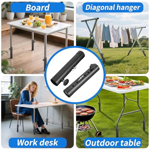 VinBee Folding Table Risers,Folding Table Leg Extenders,5 Levels Height Adjustable Risers for DIY & Office,Dining,Standing Desk 4Pack 7.7 inch (5 Levels) - size: 7.7 inch (5 LEVELS)