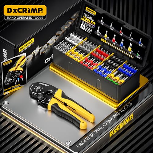 Hex Ferrule Crimping Tool Kit AWG 24-4 Wire Ferrules 11 Sizes