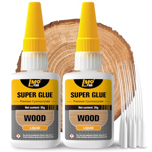 Wood Super Glue 60 Gram, Thin Liquid CA Glue for Woodworking Furniture Repair Wooden Crafts Carpenter, Clear High Strength Cyanoacrylate Adhesive Instant and Strong Bond Superglue for Everything - size: 2oz-thin