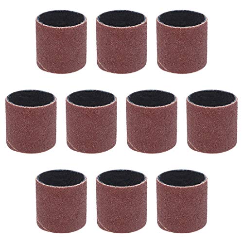 uxcell 1 Inch x 1 Inch Sanding Sleeves 120 Grits Sandpapers Band Drums 10 Pcs - size: 120 Grits