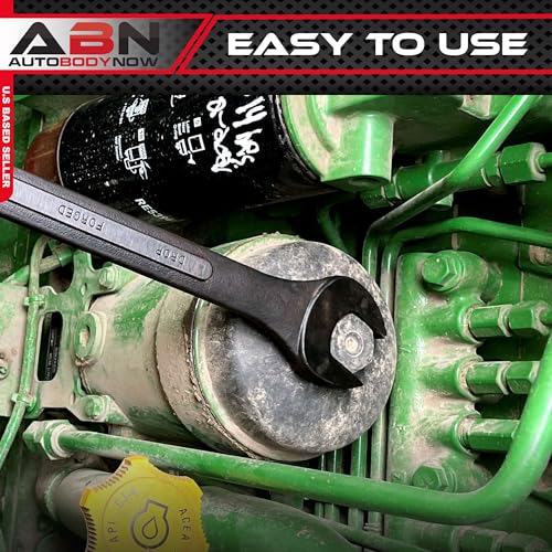 ABN Combination Wrench Set – 16 Pc Raised Panel Metric Wrench Set with Wrench Roll Up Pouch, Black Spanner Wrench Set - size: Metric