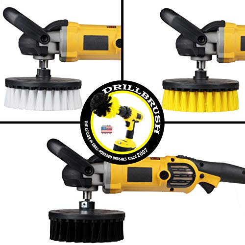 Drill Brush 7 Inch Variety Cleaning Kit for Variable Speed Polisher & Drill - color: Multicolor