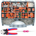 Newdeli 338 pcs Deustch Connector Kit 2 3 4 6 8 12 Pin Connectors with Deutsch Crimping Tool and DT Connector Removal Tool Size 16 Solid Terminal Contacts(14-20AWG) - size: DT Connector 338 Pcs Multi-Pin Kit