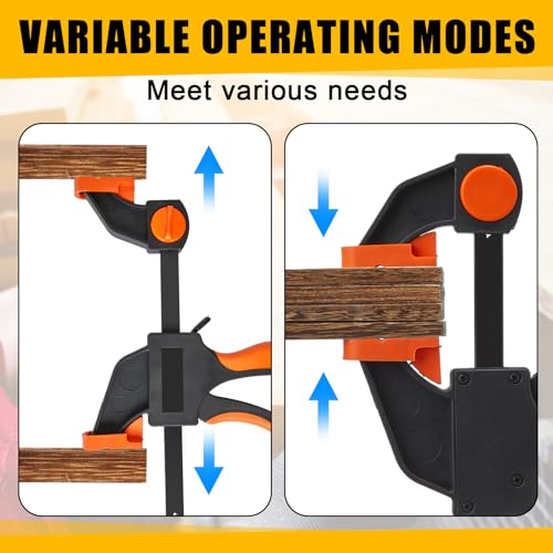 6 Pcs Right Angle Clamps 90 Degree with 6 Inch Bar Clamps