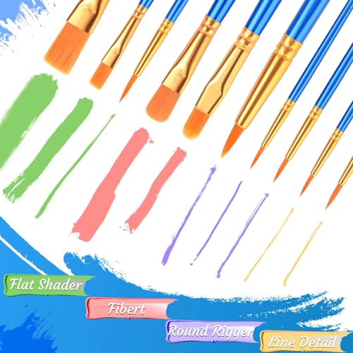 AROIC Paint Brush Palette Set,24 Pack/240Pcs Brushes and 24 Tray Palettes - size: 240 Brushes 24 Palettes