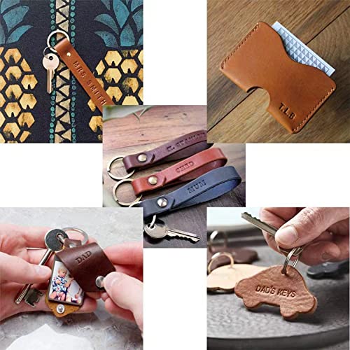 84 PCS Leather Craft Stamping Tools Set, Include 26 6.5mm Alphabet & 10 Number & 32 Patterns Stamp & 12 Tangcao Patterns Stamp & 3 Stamping Handle & 1 Leather Hammer, Leather Craft Stamps - color: 84 Pcs