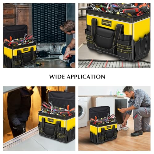 21"Rolling Tool Bag with Wheels,1680D Waterproof Rolling Tool Tote Bag
