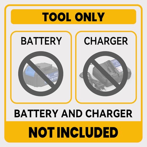 DIYtoolifz Cleaning Tool Compatible with DeWalt 20V Battery, 2.2LBS, with 16.4ft Hose & 6-in-1 Nozzle + Attachment for Car, Patio, Fence (Battery not Included, Tool Only) - color: Yellow