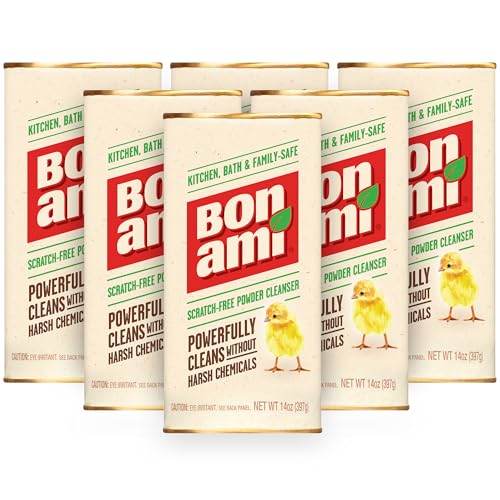 Bon Ami Polish and Cleanser Powder 14 Ounce (Set of 6) - size: 14 Ounce (Pack of 6)