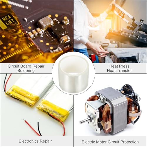 uxcell Clear Heat Tape, 1 Roll 100mmx33m 108ft High Temperature Heat Resistant Tape for Sublimation,Heat Vinyl Press,Heat Transfer, Circuit Board, No Residue - color: Clear, size: 100mmx33m