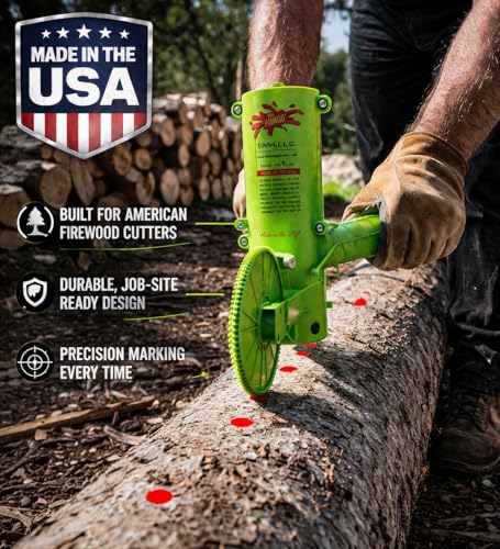 THE MINGO Marker Firewood Marking Wheel -Chainsaw Firewood Measuring Tool Marking - Measuring Marker - Mingo Marker Firewood Cutting Tools - Firewood Logging Tools - USA Made (18" Marking Wheel) - size: 18" Marking Wheel