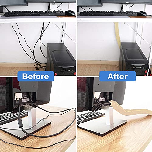 JOTO 4 Pack Cable Management Sleeve 19-20 Inches -Beige - color: Beige, size: 4 Pack, 20 Inches