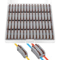XHF Brown Conductor Compact Lever Connectors Nuts, Electrical Wire Terminals for Any Circuit Inline Splices 28-12 AWG (SPL-1) - color: Brown