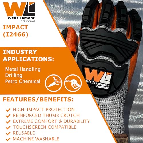 Wells Lamont Cut Resistant Nitrile Work Gloves – ANSI Rated, Touchscreen, Puncture Resistant – Safety Gloves - size: Medium, style: 6 Pairs