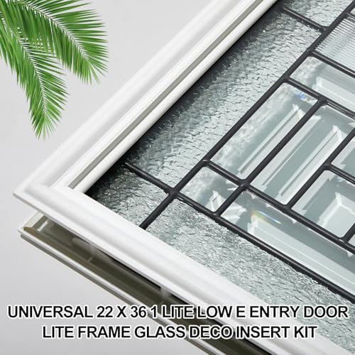 Pushglossy 22 x 36 Entry Door Glass Insert, Low-e, Saratoga - size: 22 x 36, style: Saratoga