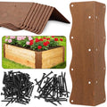 8 Pcs Metal Raised Garden Bed Corner Brackets L-Shape (11"x3"x3"), Brown - color: Brown